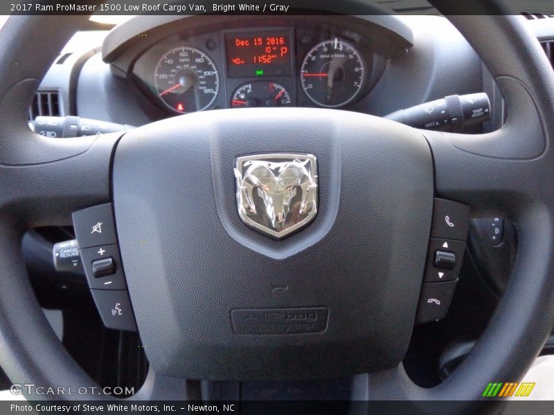Bright White / Gray 2017 Ram ProMaster 1500 Low Roof Cargo Van