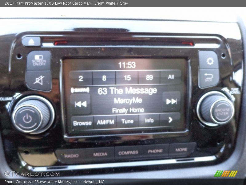 Bright White / Gray 2017 Ram ProMaster 1500 Low Roof Cargo Van