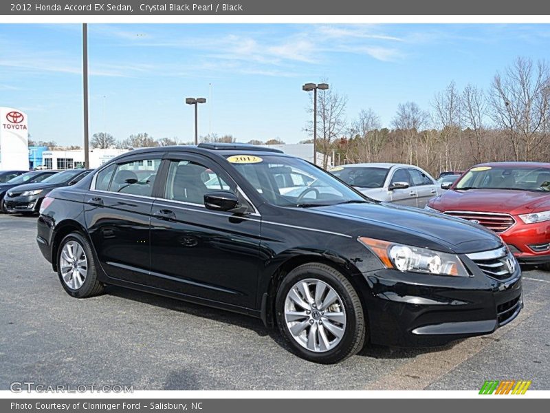 Crystal Black Pearl / Black 2012 Honda Accord EX Sedan