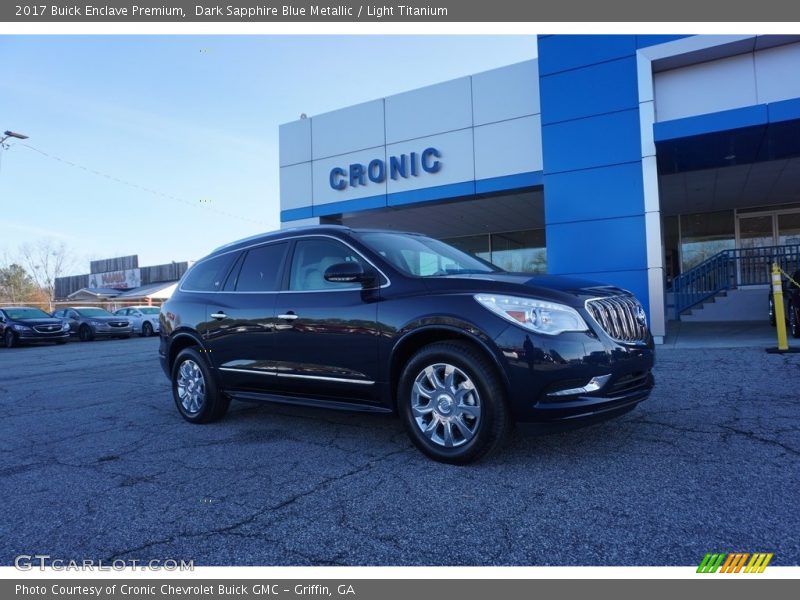 Dark Sapphire Blue Metallic / Light Titanium 2017 Buick Enclave Premium