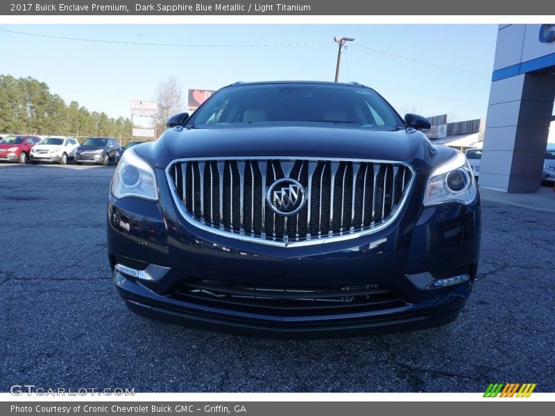 Dark Sapphire Blue Metallic / Light Titanium 2017 Buick Enclave Premium