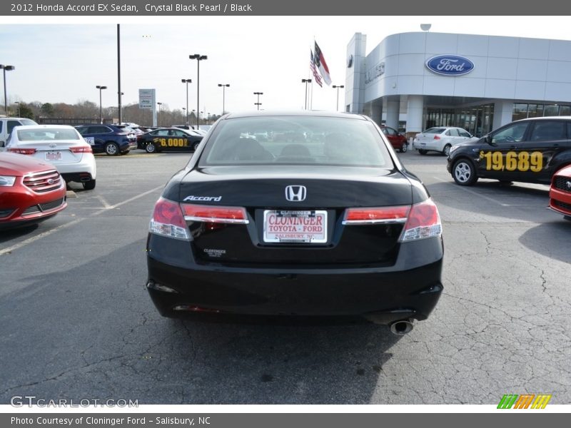 Crystal Black Pearl / Black 2012 Honda Accord EX Sedan