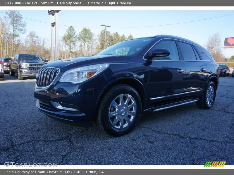 Dark Sapphire Blue Metallic / Light Titanium 2017 Buick Enclave Premium