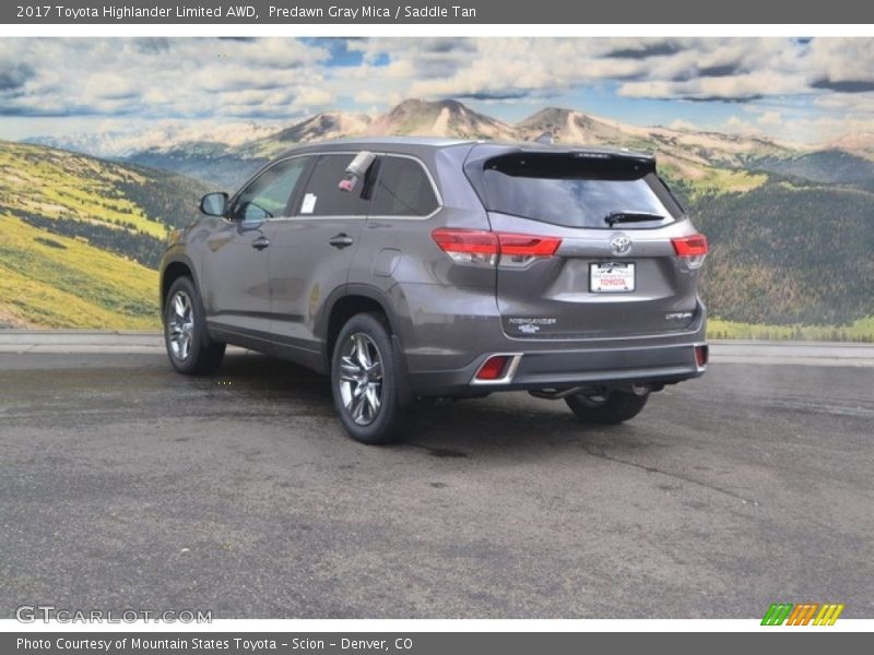 Predawn Gray Mica / Saddle Tan 2017 Toyota Highlander Limited AWD