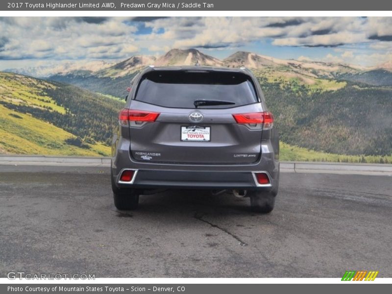 Predawn Gray Mica / Saddle Tan 2017 Toyota Highlander Limited AWD