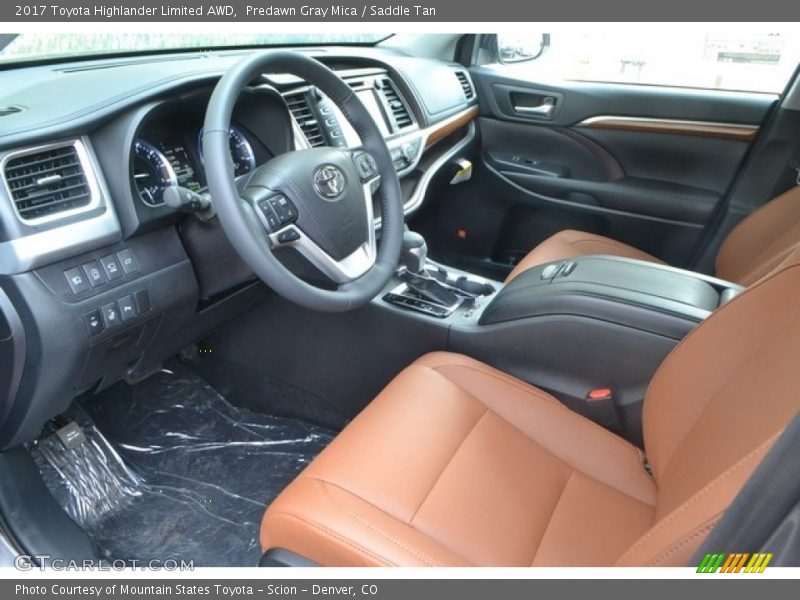 Predawn Gray Mica / Saddle Tan 2017 Toyota Highlander Limited AWD