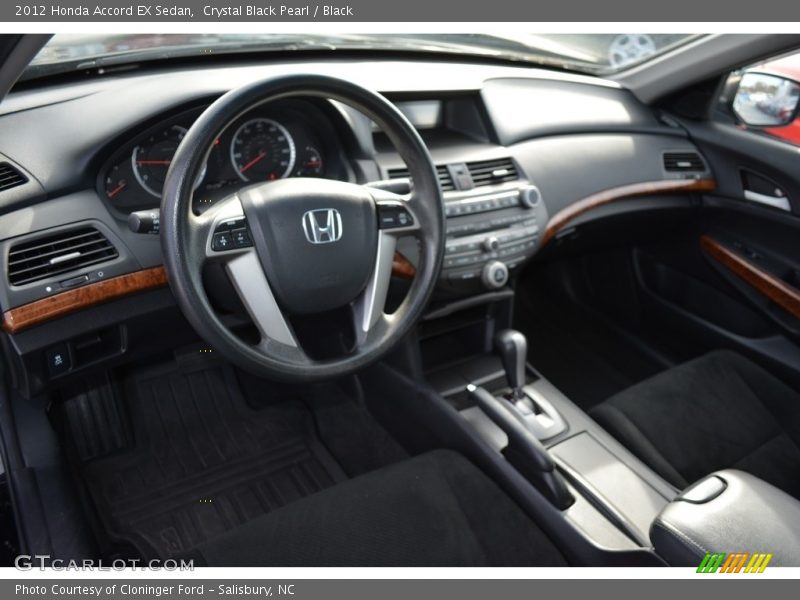 Crystal Black Pearl / Black 2012 Honda Accord EX Sedan