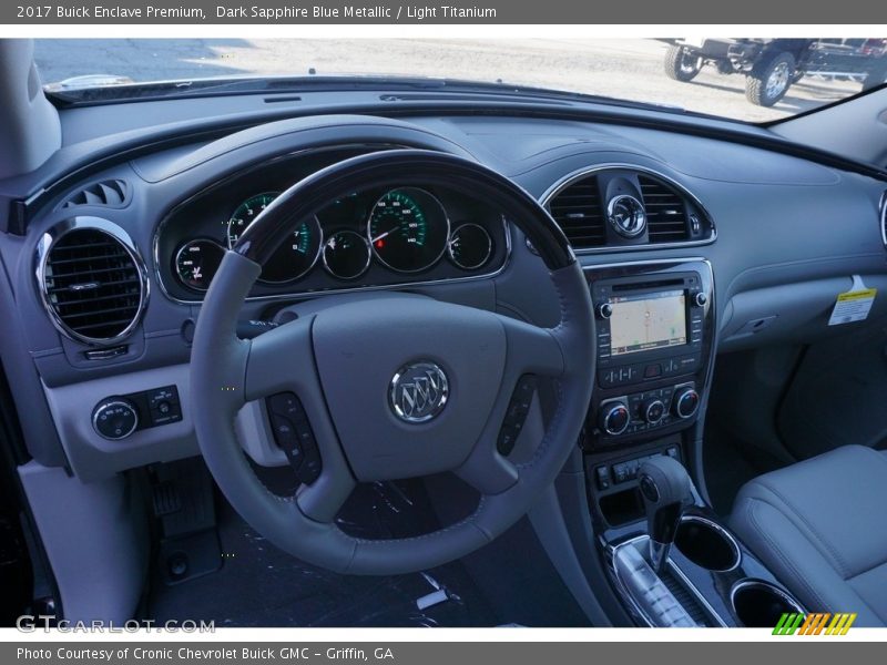 Dark Sapphire Blue Metallic / Light Titanium 2017 Buick Enclave Premium