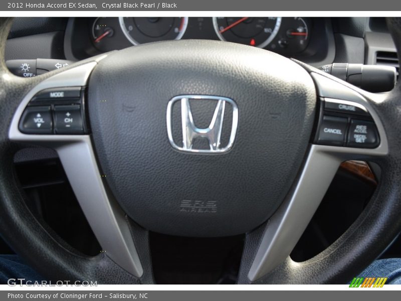 Crystal Black Pearl / Black 2012 Honda Accord EX Sedan