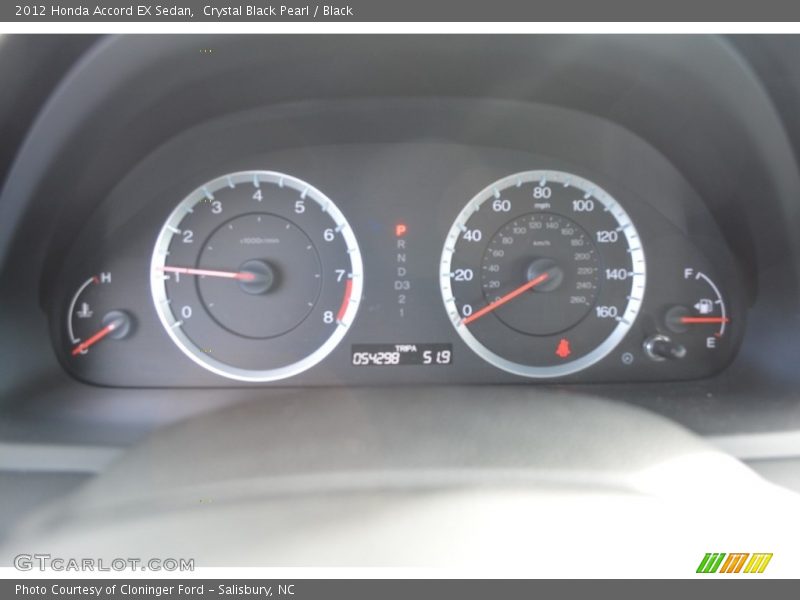 Crystal Black Pearl / Black 2012 Honda Accord EX Sedan