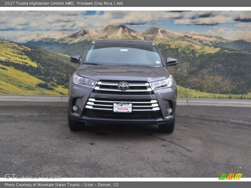 Predawn Gray Mica / Ash 2017 Toyota Highlander Limited AWD