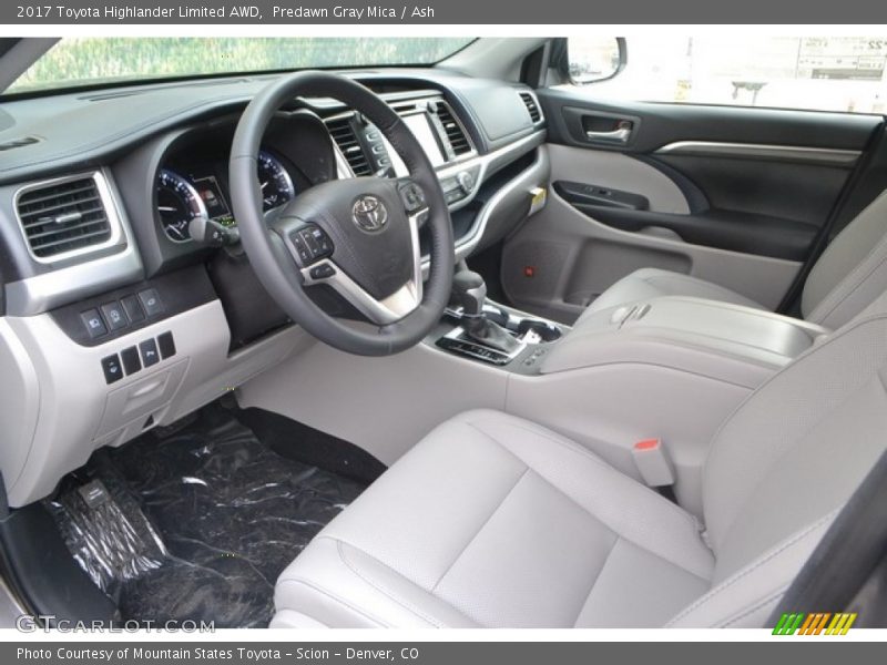 Predawn Gray Mica / Ash 2017 Toyota Highlander Limited AWD