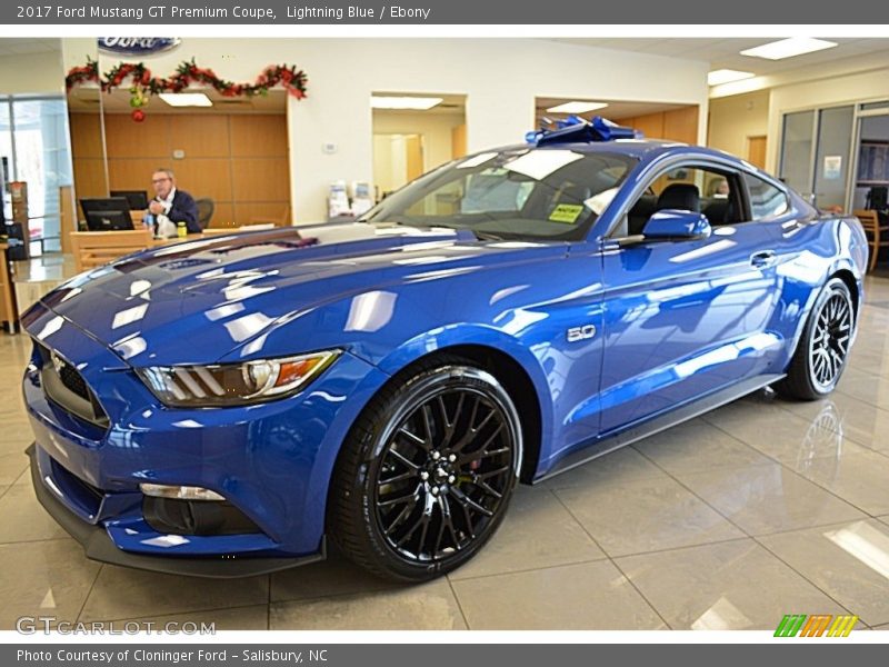 Lightning Blue / Ebony 2017 Ford Mustang GT Premium Coupe