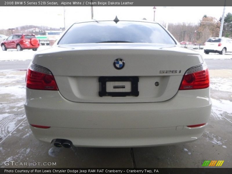 Alpine White / Cream Beige Dakota Leather 2008 BMW 5 Series 528i Sedan