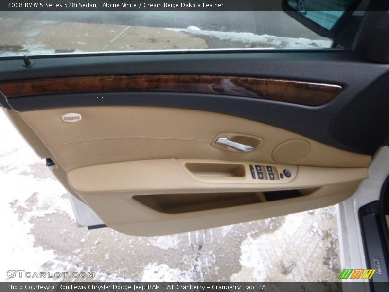 Alpine White / Cream Beige Dakota Leather 2008 BMW 5 Series 528i Sedan