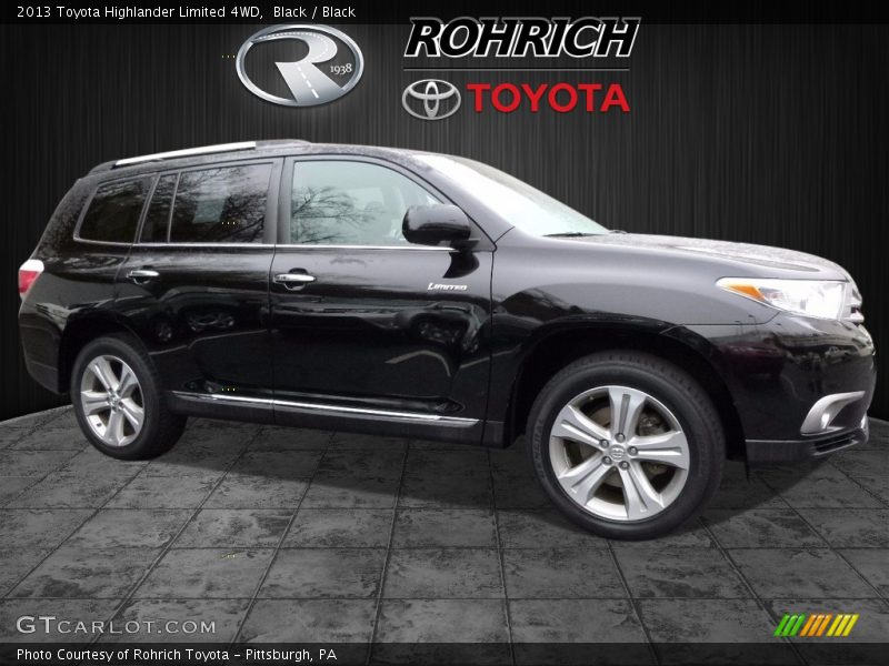 Black / Black 2013 Toyota Highlander Limited 4WD