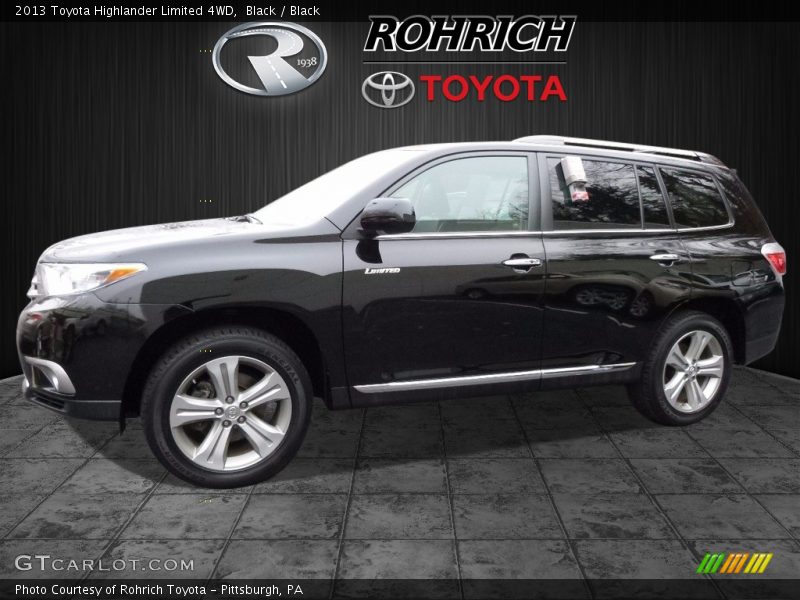 Black / Black 2013 Toyota Highlander Limited 4WD