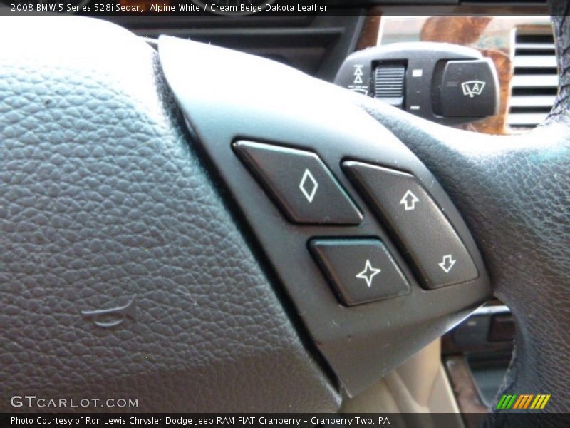 Alpine White / Cream Beige Dakota Leather 2008 BMW 5 Series 528i Sedan
