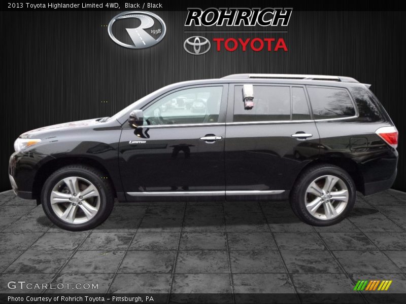 Black / Black 2013 Toyota Highlander Limited 4WD