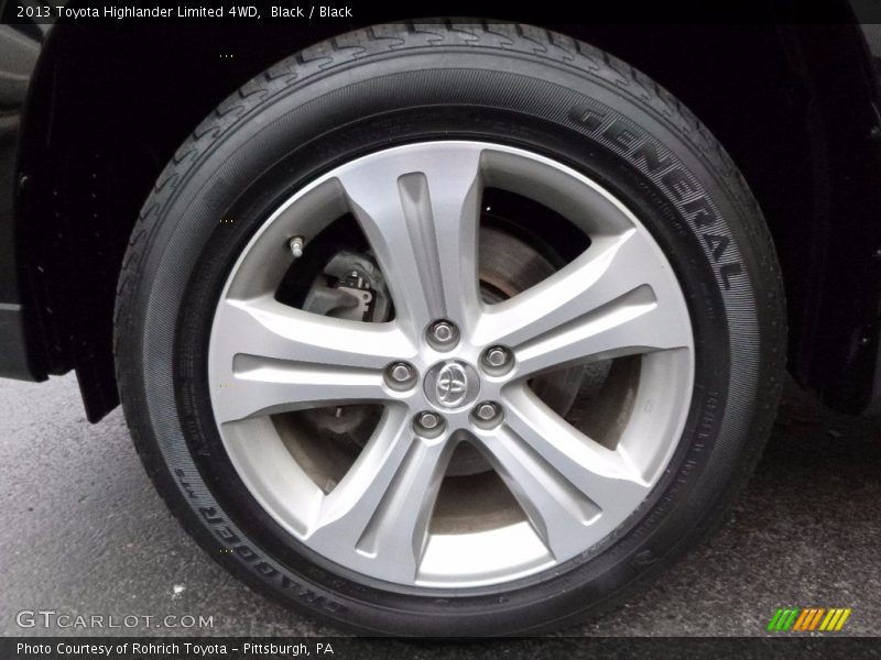 Black / Black 2013 Toyota Highlander Limited 4WD