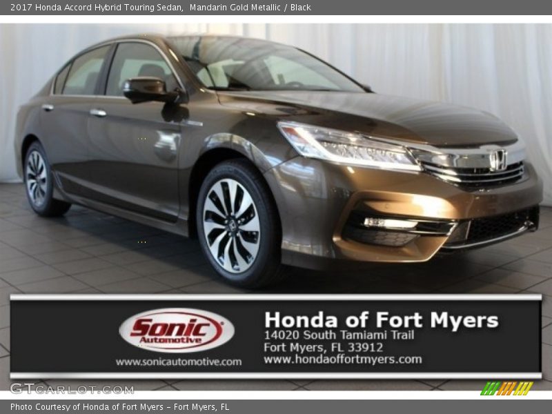 Mandarin Gold Metallic / Black 2017 Honda Accord Hybrid Touring Sedan