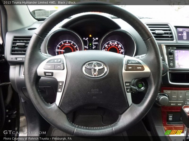 Black / Black 2013 Toyota Highlander Limited 4WD
