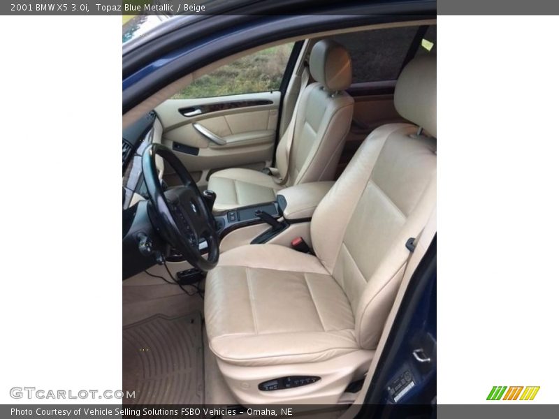 Topaz Blue Metallic / Beige 2001 BMW X5 3.0i