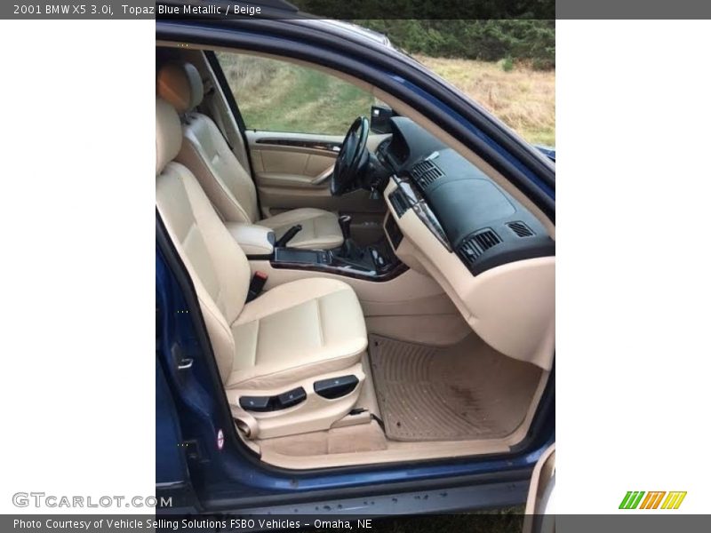 Topaz Blue Metallic / Beige 2001 BMW X5 3.0i