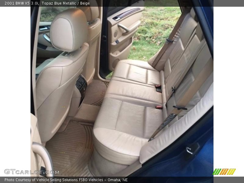 Topaz Blue Metallic / Beige 2001 BMW X5 3.0i