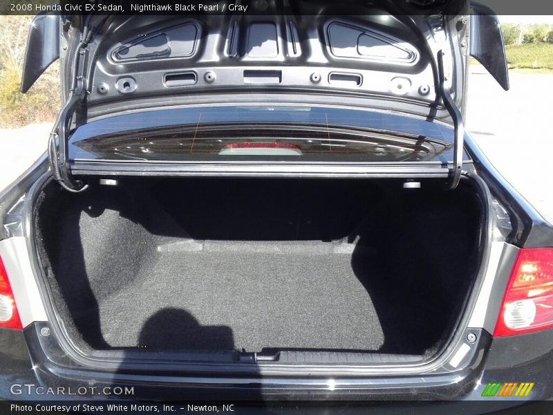 Nighthawk Black Pearl / Gray 2008 Honda Civic EX Sedan