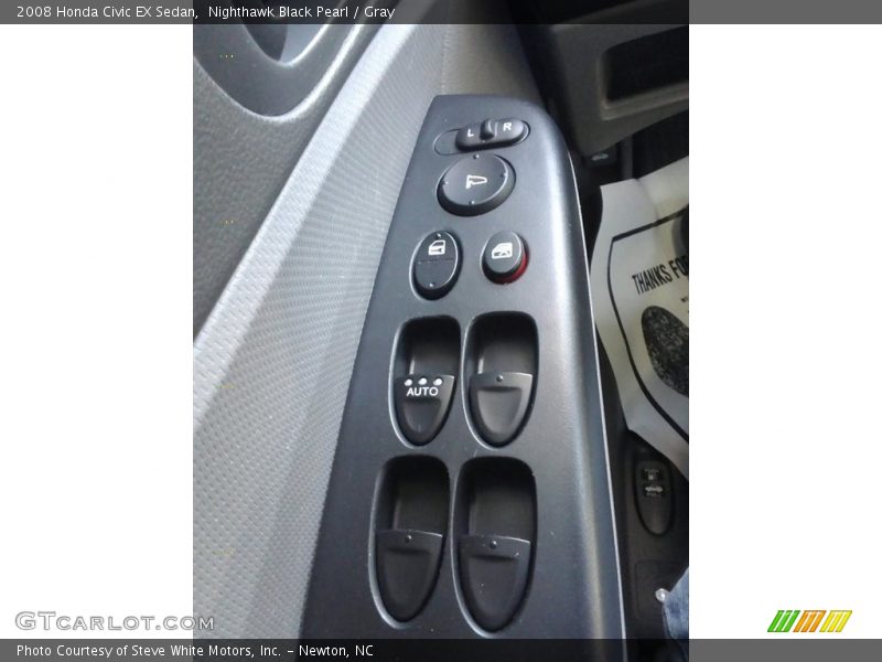 Nighthawk Black Pearl / Gray 2008 Honda Civic EX Sedan