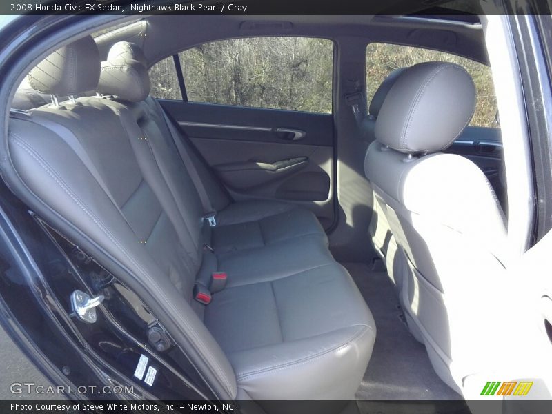 Nighthawk Black Pearl / Gray 2008 Honda Civic EX Sedan