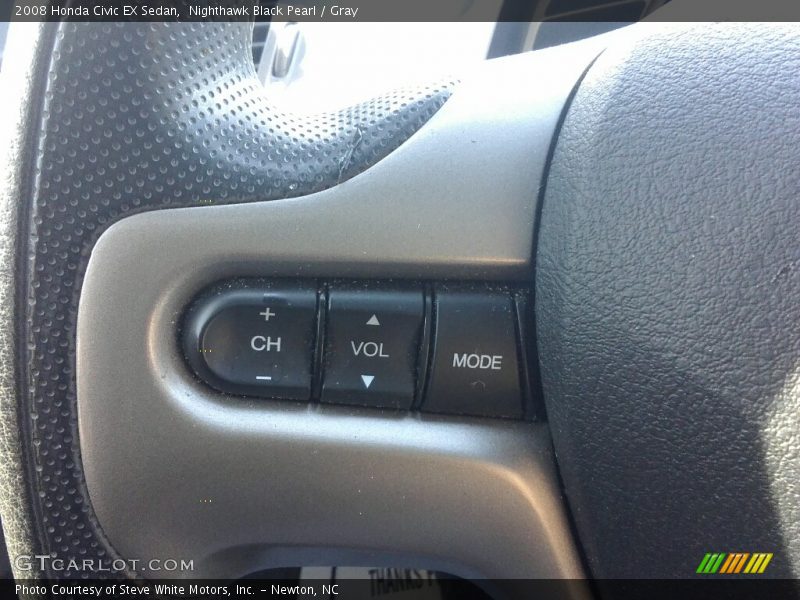 Nighthawk Black Pearl / Gray 2008 Honda Civic EX Sedan
