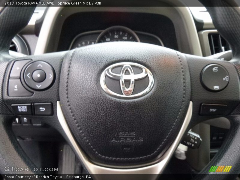 Spruce Green Mica / Ash 2013 Toyota RAV4 XLE AWD