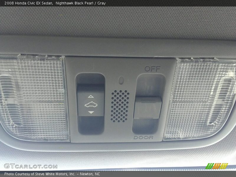 Nighthawk Black Pearl / Gray 2008 Honda Civic EX Sedan