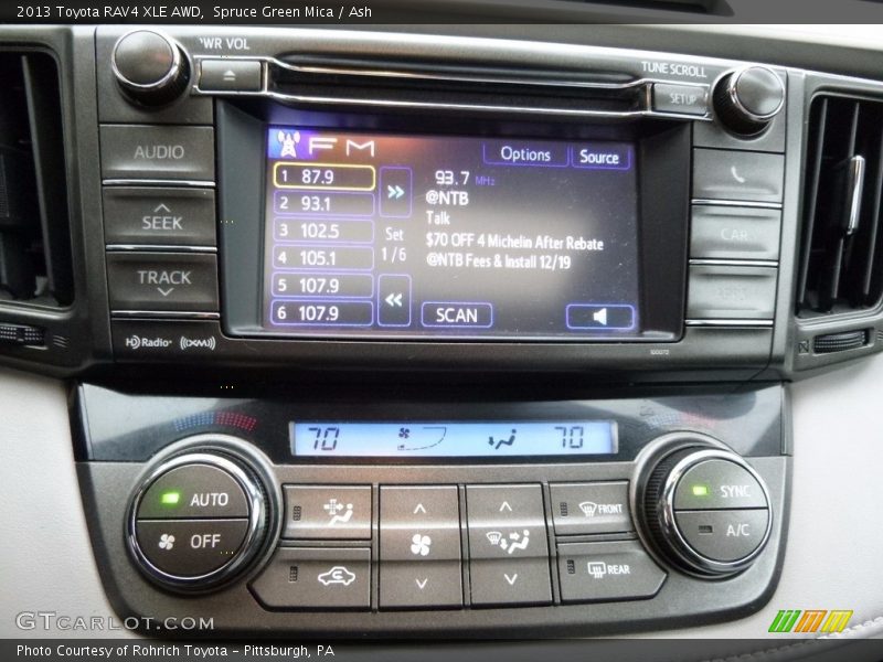 Spruce Green Mica / Ash 2013 Toyota RAV4 XLE AWD