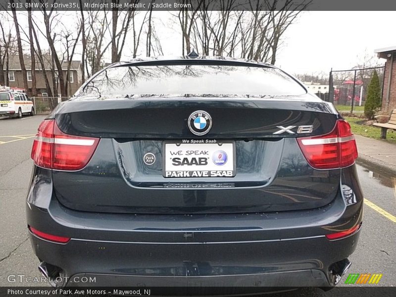 Midnight Blue Metallic / Saddle Brown 2013 BMW X6 xDrive35i