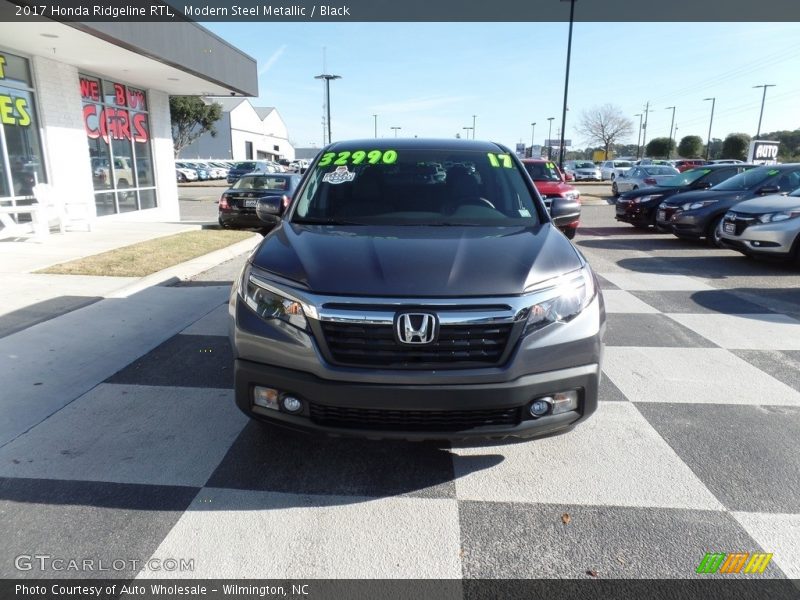 Modern Steel Metallic / Black 2017 Honda Ridgeline RTL