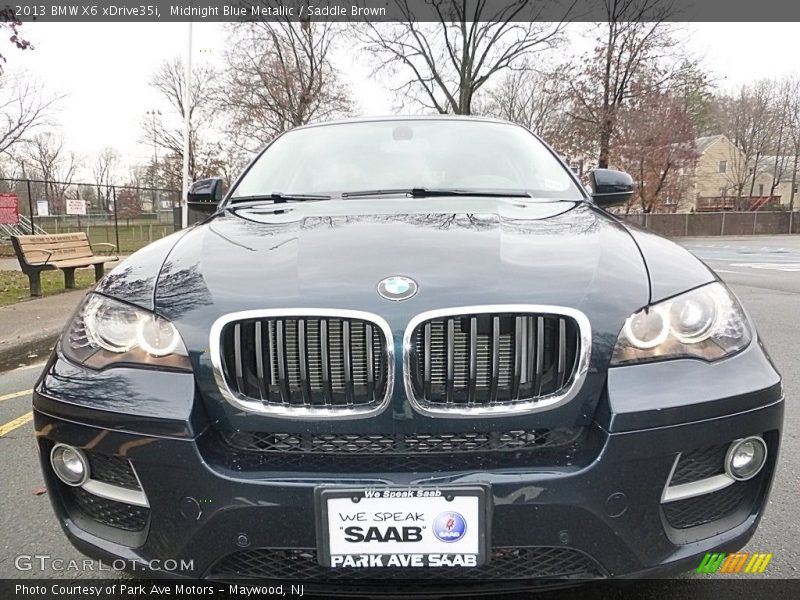 Midnight Blue Metallic / Saddle Brown 2013 BMW X6 xDrive35i