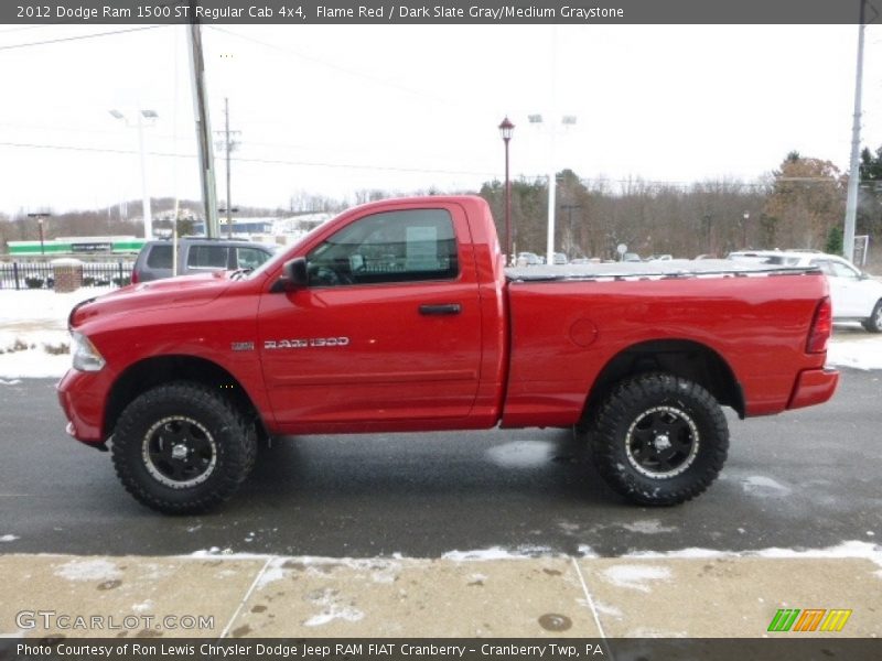 Flame Red / Dark Slate Gray/Medium Graystone 2012 Dodge Ram 1500 ST Regular Cab 4x4