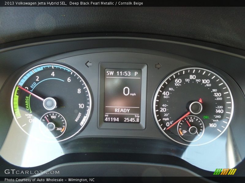 Deep Black Pearl Metallic / Cornsilk Beige 2013 Volkswagen Jetta Hybrid SEL
