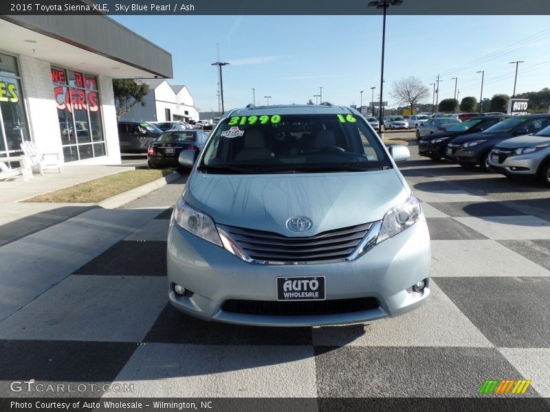 Sky Blue Pearl / Ash 2016 Toyota Sienna XLE