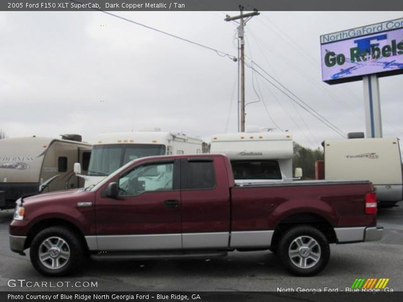 Dark Copper Metallic / Tan 2005 Ford F150 XLT SuperCab