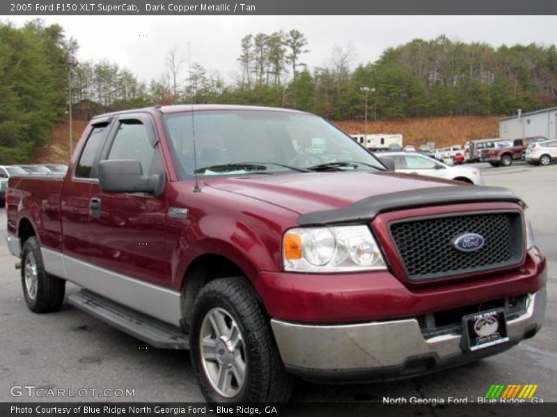 Dark Copper Metallic / Tan 2005 Ford F150 XLT SuperCab