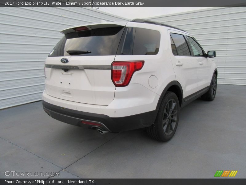 White Platinum / Sport Appearance Dark Earth Gray 2017 Ford Explorer XLT