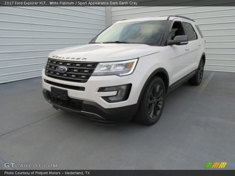 White Platinum / Sport Appearance Dark Earth Gray 2017 Ford Explorer XLT