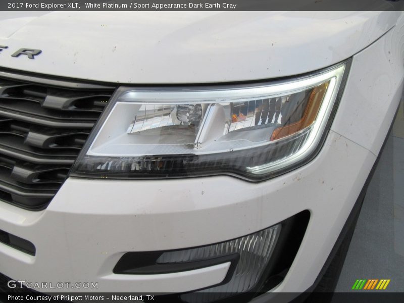 White Platinum / Sport Appearance Dark Earth Gray 2017 Ford Explorer XLT