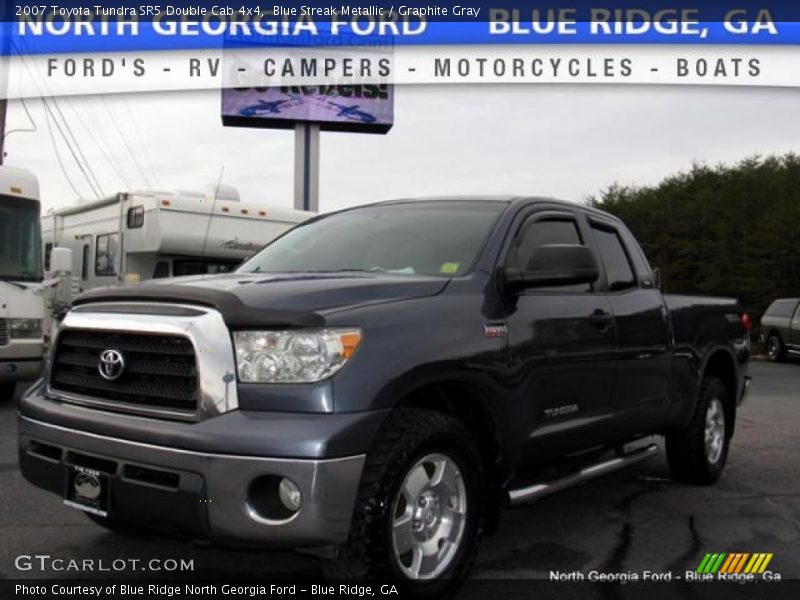 Blue Streak Metallic / Graphite Gray 2007 Toyota Tundra SR5 Double Cab 4x4