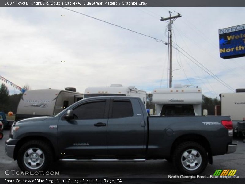 Blue Streak Metallic / Graphite Gray 2007 Toyota Tundra SR5 Double Cab 4x4