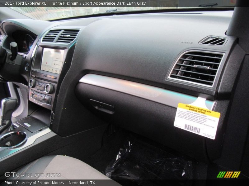 White Platinum / Sport Appearance Dark Earth Gray 2017 Ford Explorer XLT